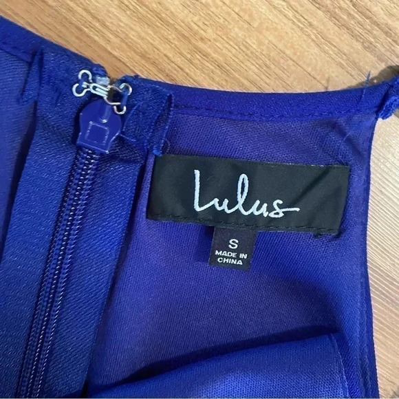 Lulu’s Fit and Flare Apron Bodice Dress Knee-Length Thin Straps Party Size Small - Picture 11 of 11